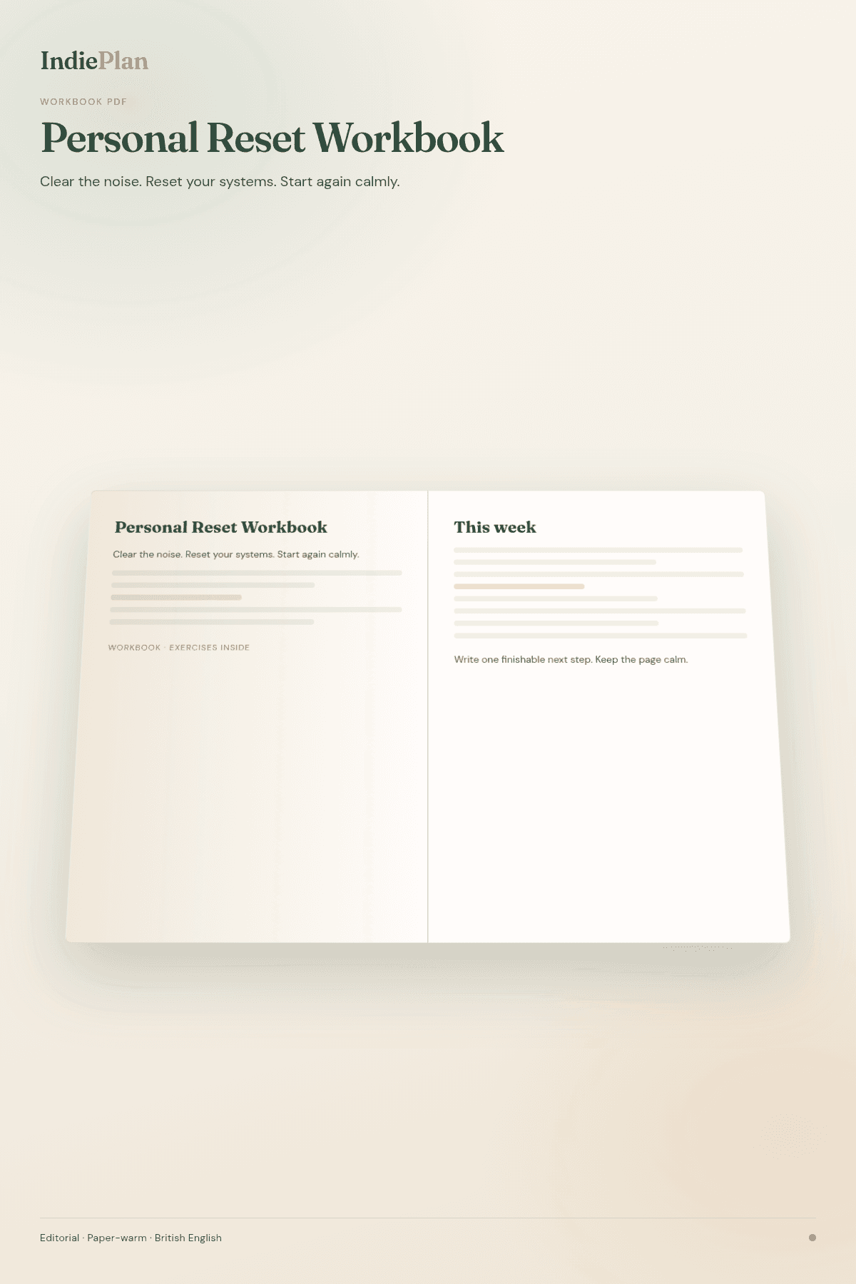 Personal Reset Workbook product cover