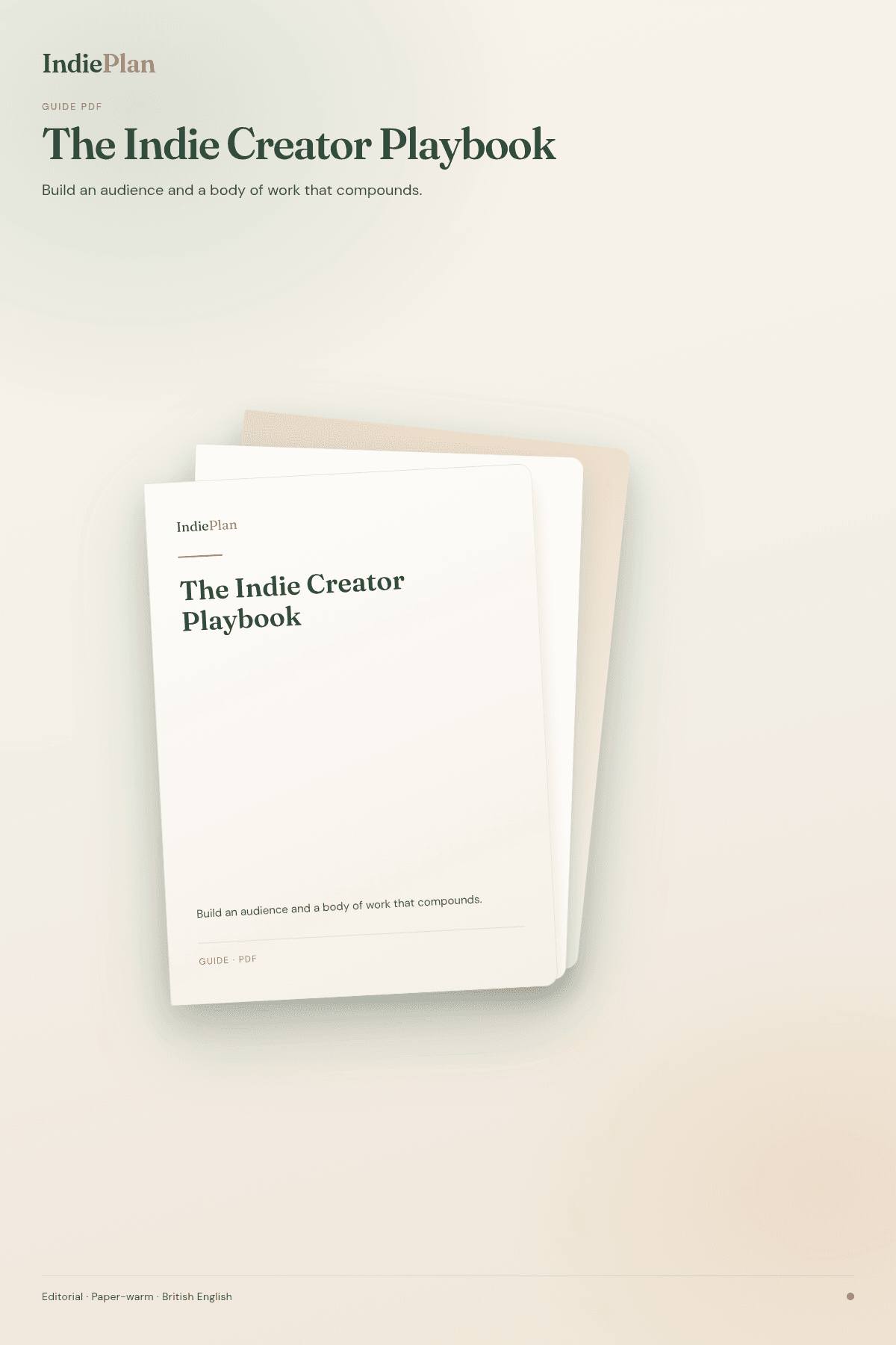 The Indie Creator Playbook product cover