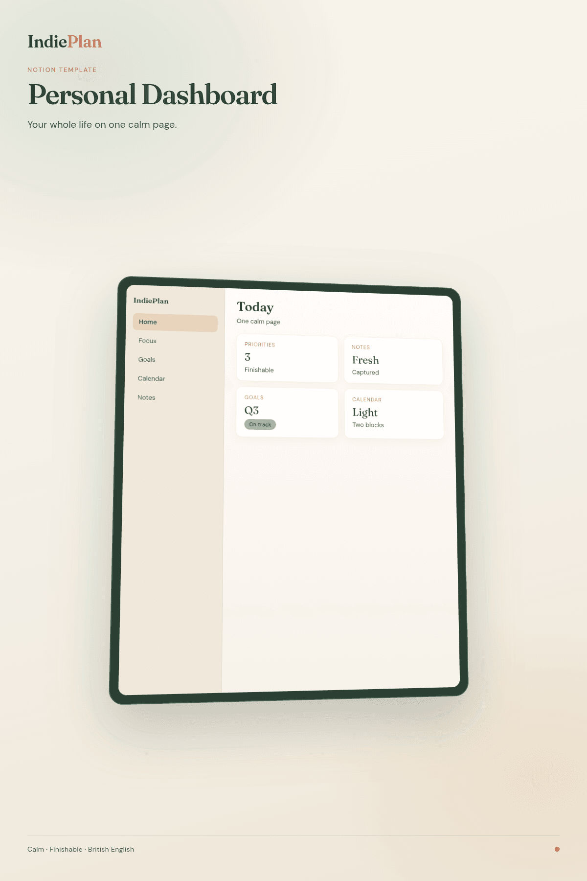 Personal Dashboard product cover